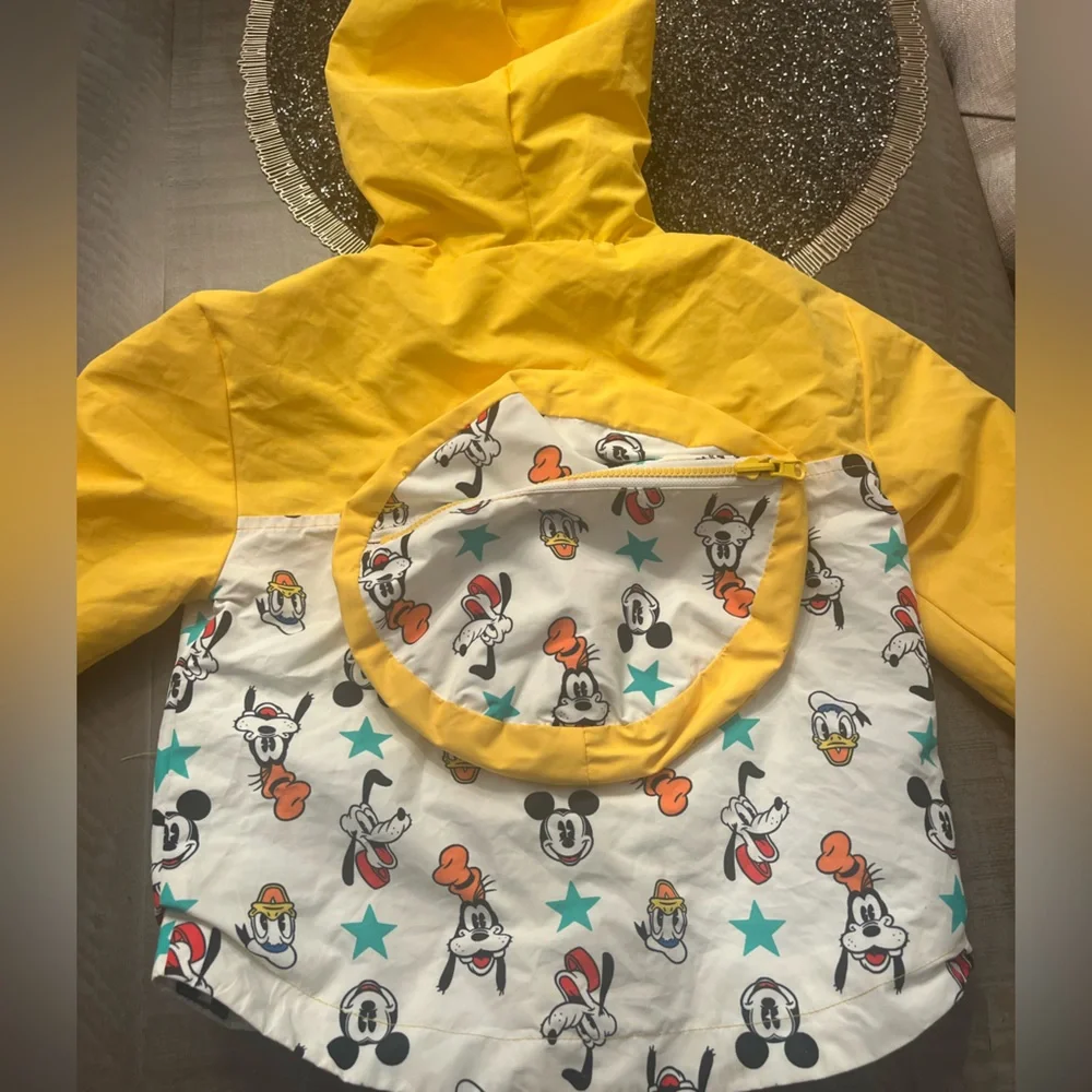 Disney Mickey Mouse Toddler 2T Jacket with attached Backpack